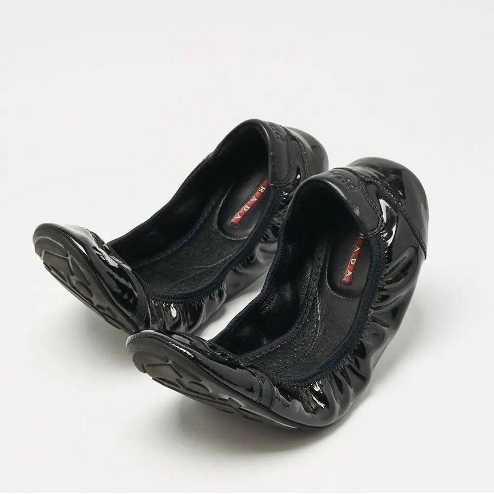 Prada Women's Black Patent Leather Flats - image 1